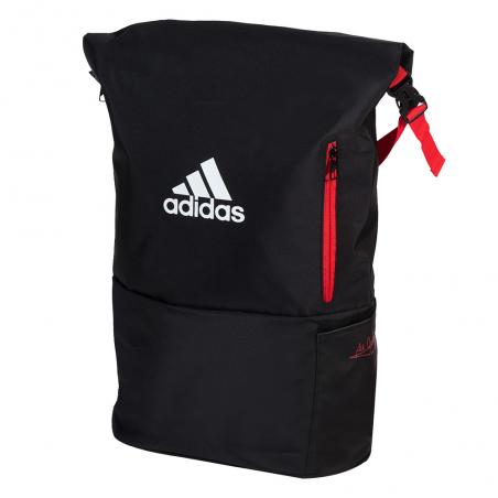 Compra la mochila de padel Multigame en negro y roja de la colección Adidas